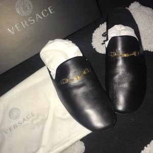 Versace Medusa Black Loafer Mule Mens 43.5 (US 10)